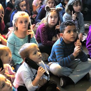 Students learning at OMSI
